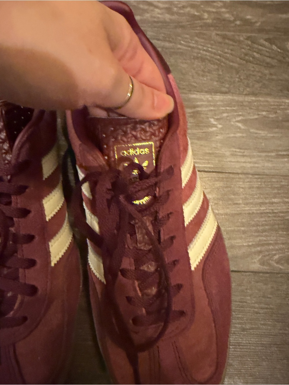 Adidas Gazelle Indoor Shadow Red Sneakers Sz 10 - Picture 4 of 9